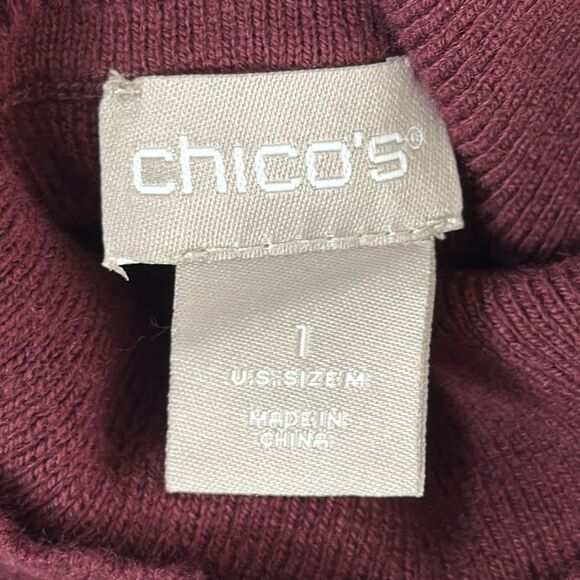 Chico's Sweater Size 1 (8) Mock Neck Long Sleeve NWOT - Picture 11 of 12